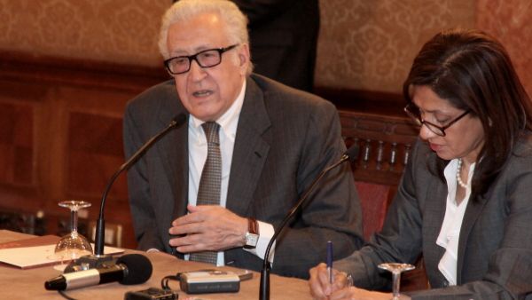 UN-Arab League envoy to Syria Lakhdar Brahimi  attends a press conference in the Syrian capital Damascus on November 1, 2013 prior to his visit to Lebanon. [/AFP/Getty Images]