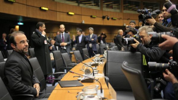 Iran's ambassador to the International Atomic Energy Agency (IAEA) Reza Najafi waits ahead of the Board of Governors meeting at the UN atomic agency headquarters in Vienna on November 28, 2013. [Alexander Klien/AFP]