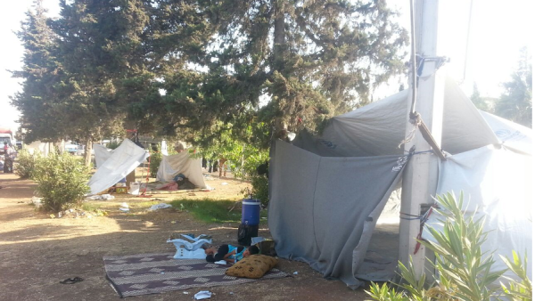 مخيم للنازحين في حلب/ أرشيفية