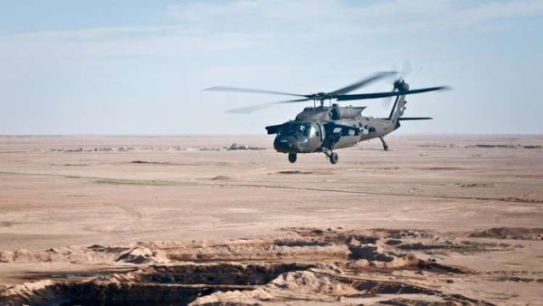 مروحية أمريكية في أجواء سوريا
