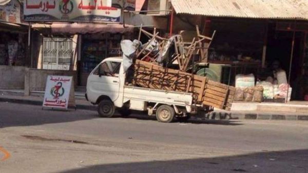 حملة على سوق التعفيش في ضاحية الأسد بريف دمشق (فيديو وصور)