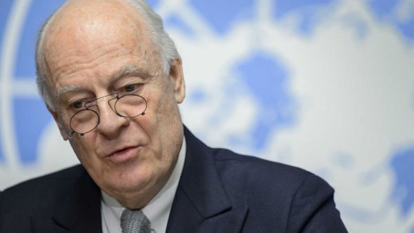 Staffan de Mistura, United Nations' special envoy to Syria , held talks with Turkish, Russian, and Iranian officials about Syrian Constitution. (AFP/ File)