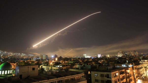 Syrian air defence systems intercepting Israeli missiles over Damascus' airspace. (AFP/ File Photo)