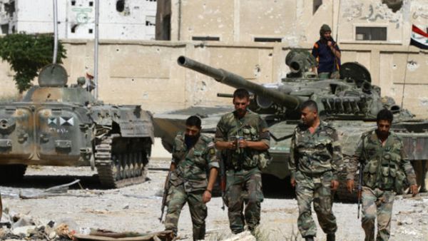 Syrian regime forces, in control of southern city of Daraa, are moving towards the Israeli-occupied Golan Heights. (AFP/ File Photo)