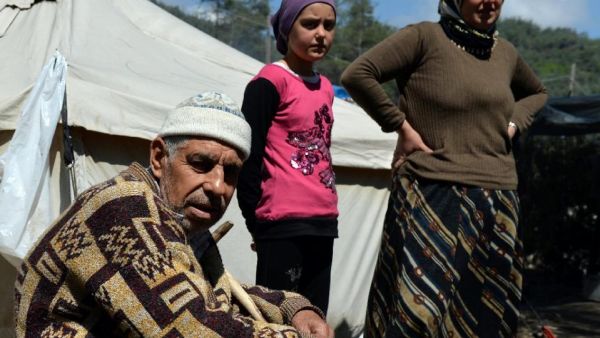 Syrian Turkmen in a refugee camp. (AFP/File)