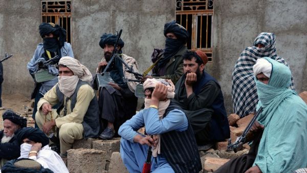 A file photo of a group of Taliban militants in 2015. (AFP/Javed Tanveer)