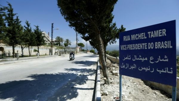 Btaaboura, Lebanon has a street named after Brazilian president Michel Temer (AFP/Joseph Eid)
