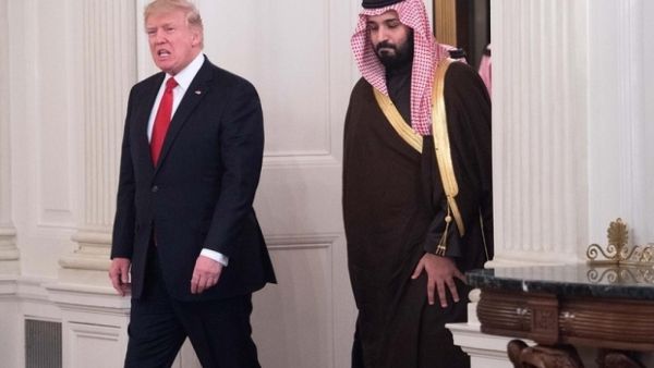 President Donald Trump with Mohammed bin Salman before he was appointed crown prince (AFP)