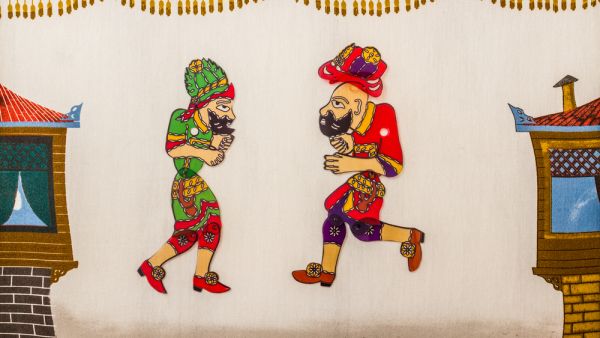 Hacivat and Karagoz from a traditional Turkish shadow play, popularized during the Ottoman period. (Shutterstock)
