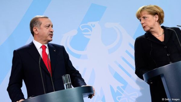 Turkish President Recep Tayyip Erdogan and German Chancellor Angela Merkel (AFP)