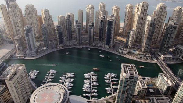 An image taken from Burj Khalifa, the world’s tallest skyscraper, overlooking Dubai. (AFP/Marwan Naamani)