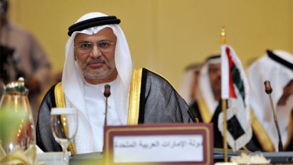 UAE State Minister for Foreign Affairs Anwar Mohammed Gargash takes his seat before a meeting in the Saudi coastal city of Jeddah on September 6, 2010 (AFP/Amer Hilabi)