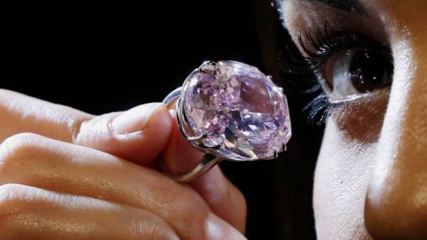 The stone, valued at $60 million, has received the highest color and clarity grades from the Gemological Institute of America (GIA). (Sotheby)
