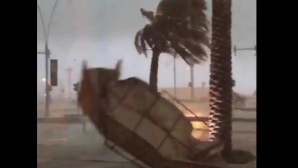 Social media users uploaded photos and videos of the heavy storms. (Twitter)