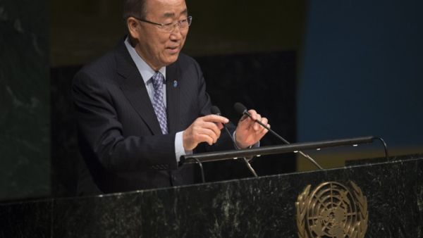 Ban Ki-moon and Jim Yong Kim will be also joined by the President of the Islamic Development Bank Group Mohammed Ali Al Madani in their visit to Lebanon. (AFP/Don Emmert) 