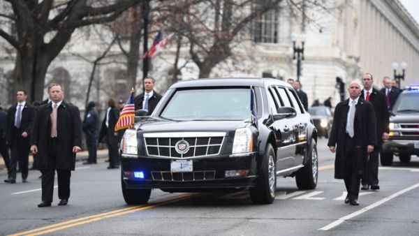 Donald Trump shows off his presidential limousine to Kim Jong-un. (AFP/ File)