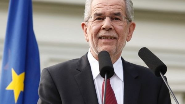Austrian President Alexander Van der Bellen during a Press conference in Vienna, Austria. (AFP/ File)