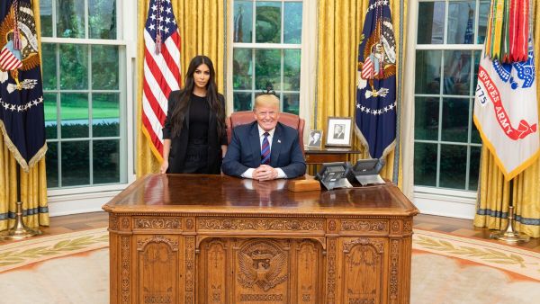 U.S. President Donald Trump and Kim Kardashian West. (Twitter)