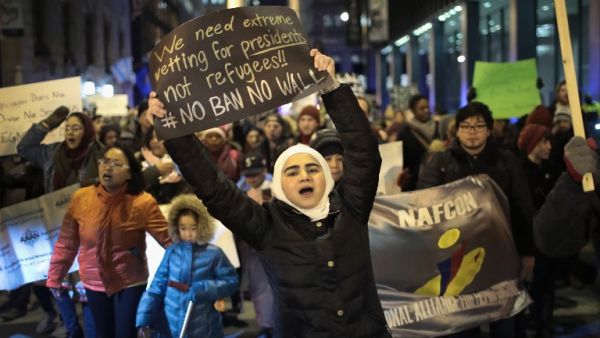 Protestors against Donald Trump's 'Muslim-ban' in Chicago. (AFP/File) 