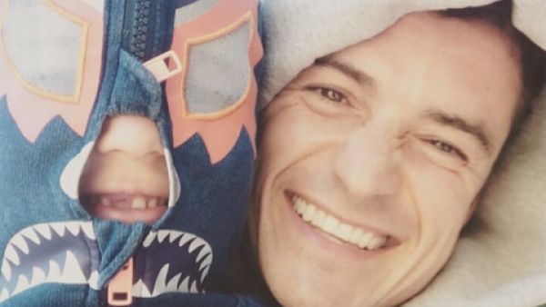 Orlando Bloom with son Flynn. (Orlando Bloom/ Instagram)
