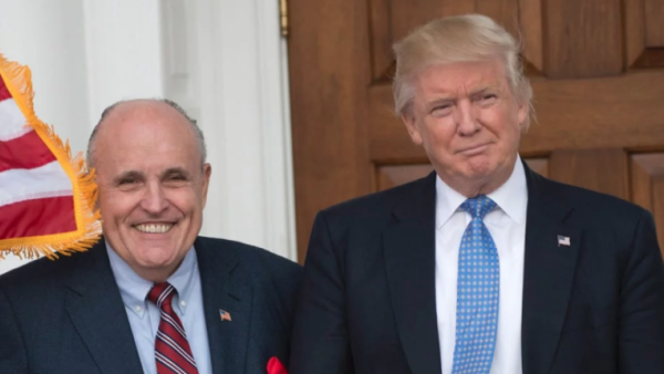 U.S. President lawyer Rudy Giuliani (L) and President Donald Trump. (Don Emmert /AFP)