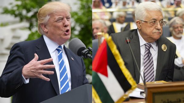 US President Donald Trump and Palestinian President Mahmoud Abbas. (AFP/File)