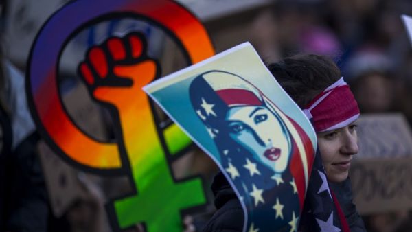 Women's March in Los Angeles on Saturday (David Mcnew/AFP)
