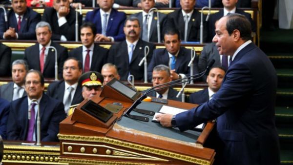 Egyptian President Sisi addresses parliament. (AFP/ File Photo)