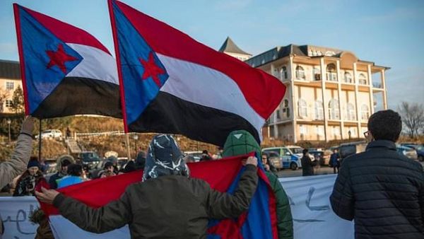 Protesters holding South Yemen flags demand independence for the region during a protest. (AFP/File)