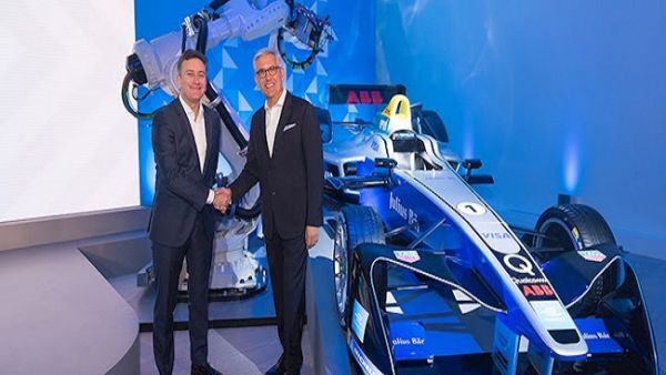 Ulrich Spiesshofer, CEO of ABB, and Alejandro Agag, founder and CEO of Formula E Ulrich Spiesshofer, CEO of ABB, and Alejandro Agag, founder and CEO of Formula E