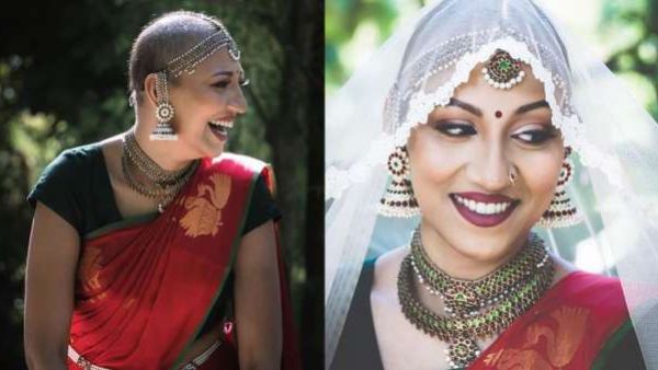 Vashnavi Poovanedran is a cancer survivor's bride. (Vashnavi Poovanedran/ Instagram)