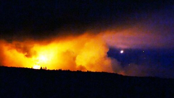 The depot is located in the Chernihiv region, 176 km (109 miles) east of the capital, Kiev (Twitter)