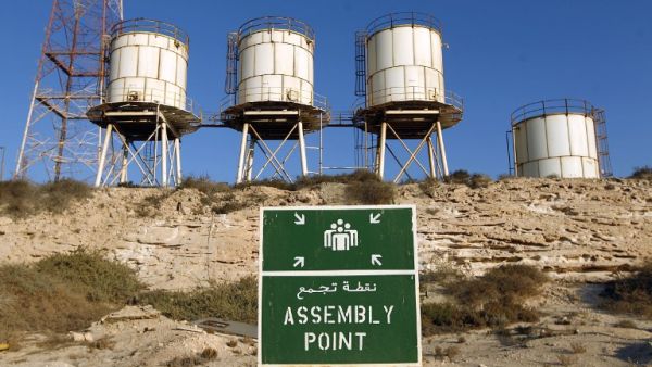 Oil silos at the Zueitina oil terminal in eastern Libya on September 14, 2016. (AFP/Abdullah Doma)