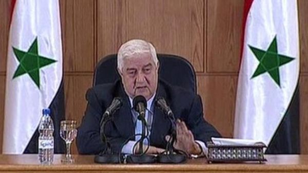 Syrian foreign minister Walid Moallem. (Image via BBC)
