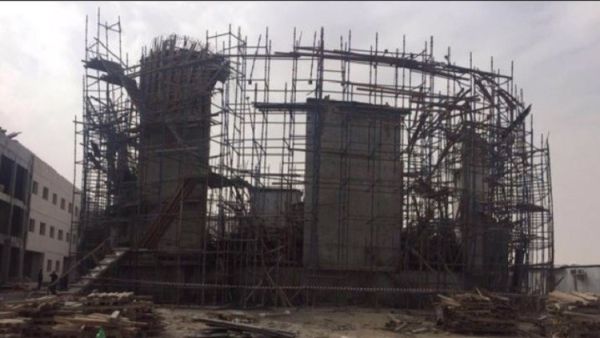  انهيار سقف مدرسة قيد الإنشاء بمدينة صباح الأحمد في الكويت