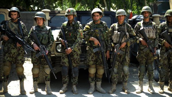 Afghan National Army soldiers at Camp Joyce base in Kunar Province. (AFP/File)