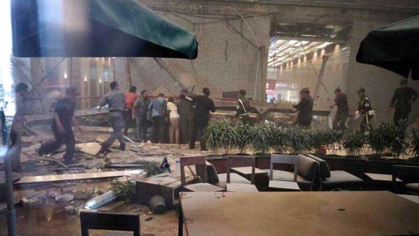 إنهيار الطابق الثاني في بورصة إندونيسيا وإصابة نحو 10 أشخاص 