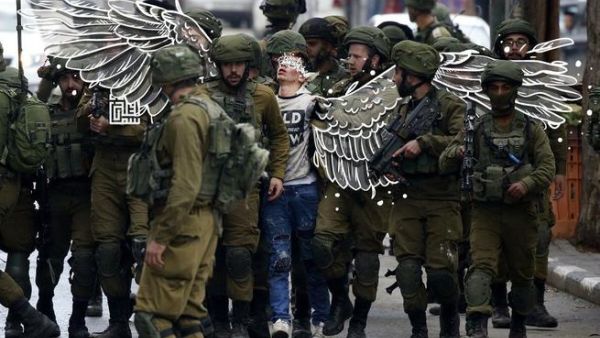 Palestinian graphic designer Asma Musleh's take on Abed Al Hashlamoun's powerful photo (Asma Musleh)