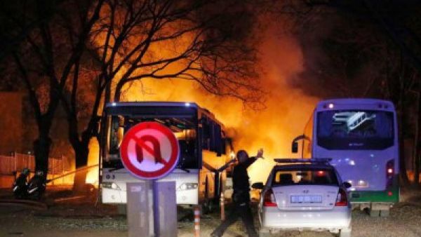 موقع الهجوم الانتحاري في انقرة