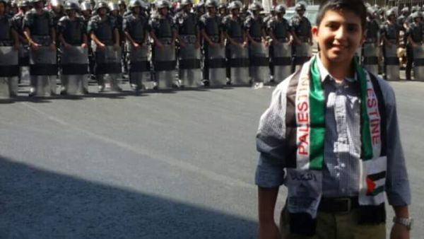 الطفل يبلغ من العمر ١٣ عاما ومعروف بدفاعه عن القدس والقضية الفلسطينية 