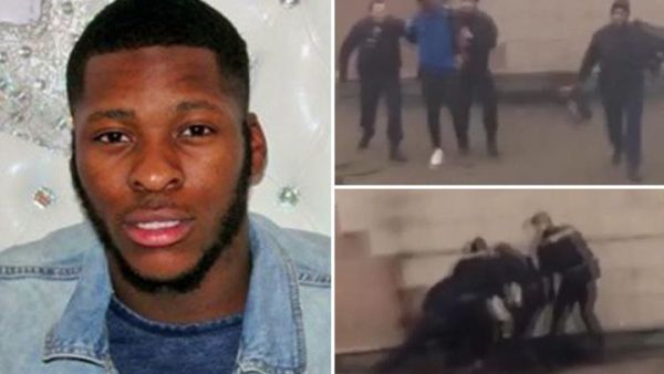 الشاب تيو (22 عاما) خلال تعرضه للاعتداء من قبل الشرطة الفرنسية