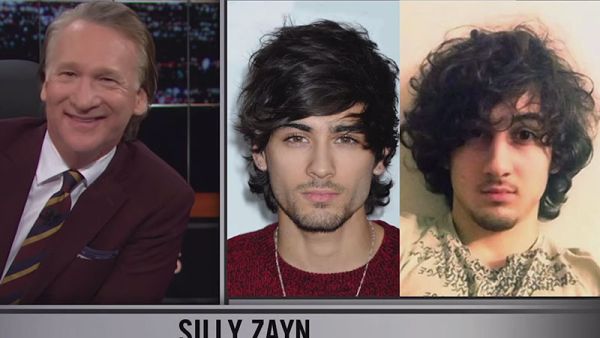 Maher referred to Malik as "Silly Zayn" and he compared him to the Boston Marathon bomber. (Image: YouTube)
