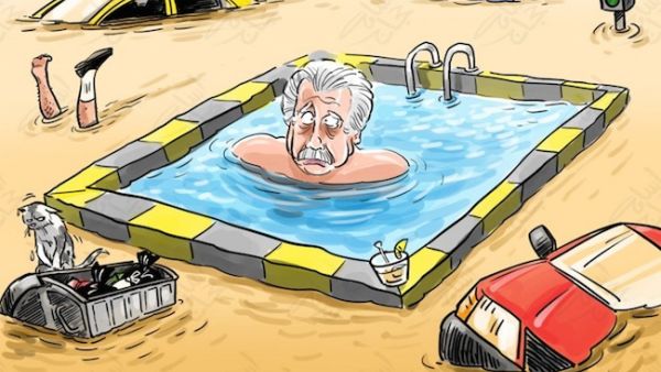 Amman Mayor Aqel Biltaji got slammed on Thursday by residents for the capital's infrastructure woes. (Twitter)