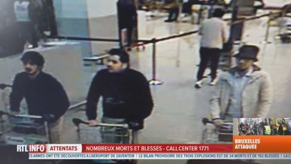 أول صورة للمشتبه بهم في تفجيرات بروكسل
