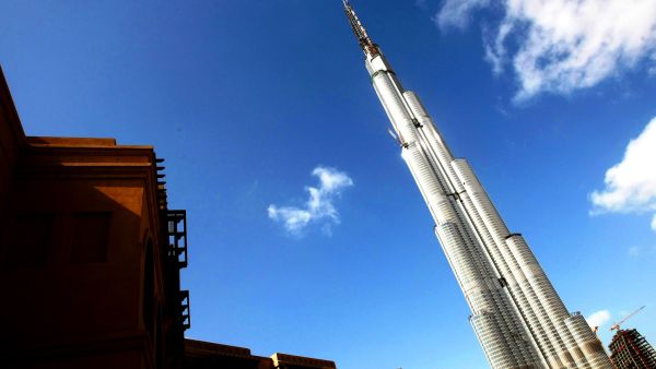 The Dubai-style water bottle will be in the shape of Burj Khalifa, made from crystal, and will contain imported water. (File photo)