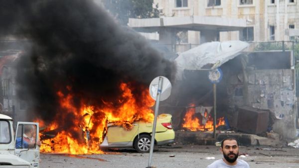 The scene from a similar car bombing in Tartous, in May 2016. (AFP/File)