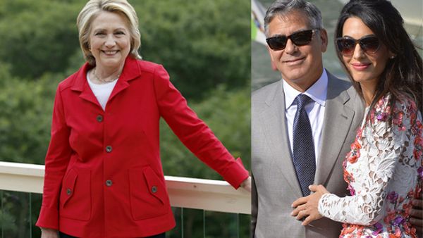 George and Amal Clooney held a fundraiser event for US Presidential candidate Hillary Clinton on Saturday. (AFP)