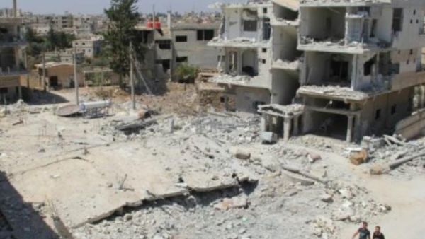 The Syrian town of Deraa, which has seen intensified shelling and aerial bombardment, is just a few kilometers away from Jordan's border town of Ramtha. (AFP/File)