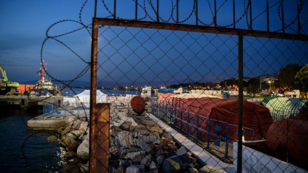 Tents are made ready for refugees on April 3, 2016 at the port of Dikili district in the city of Izmir on the Aegean coast. (AFP/Ozan Kose)