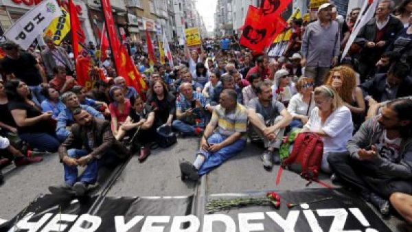 مظاهرة في اسطنبول في الذكرى الثانية لاحتجاجات جيزي